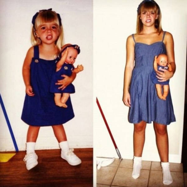I Bet These People Had A Lot Of Fun While Recreating Their Childhood Photos