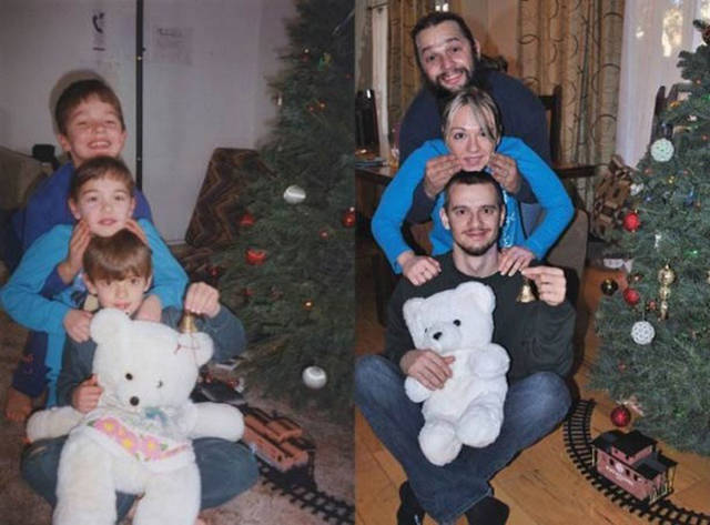 I Bet These People Had A Lot Of Fun While Recreating Their Childhood Photos