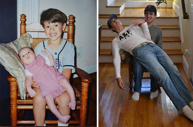 I Bet These People Had A Lot Of Fun While Recreating Their Childhood Photos